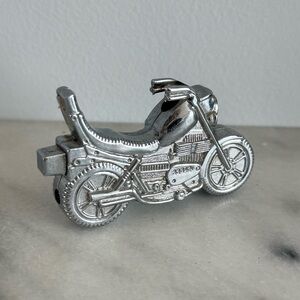 Vintage | Motorcycle Shape Lighter Refillable Flame Butane Gadgets Cigar Silver